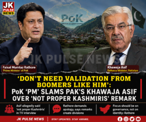 PoK ‘PM’ Slams Pakistan Defence Minister Over ‘Not Proper Kashmiris’ Remark