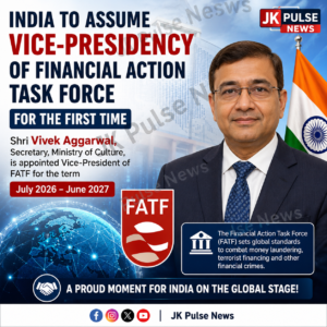 Landmark achievement for India……India to Assume FATF Vice-Presidency for the First Time